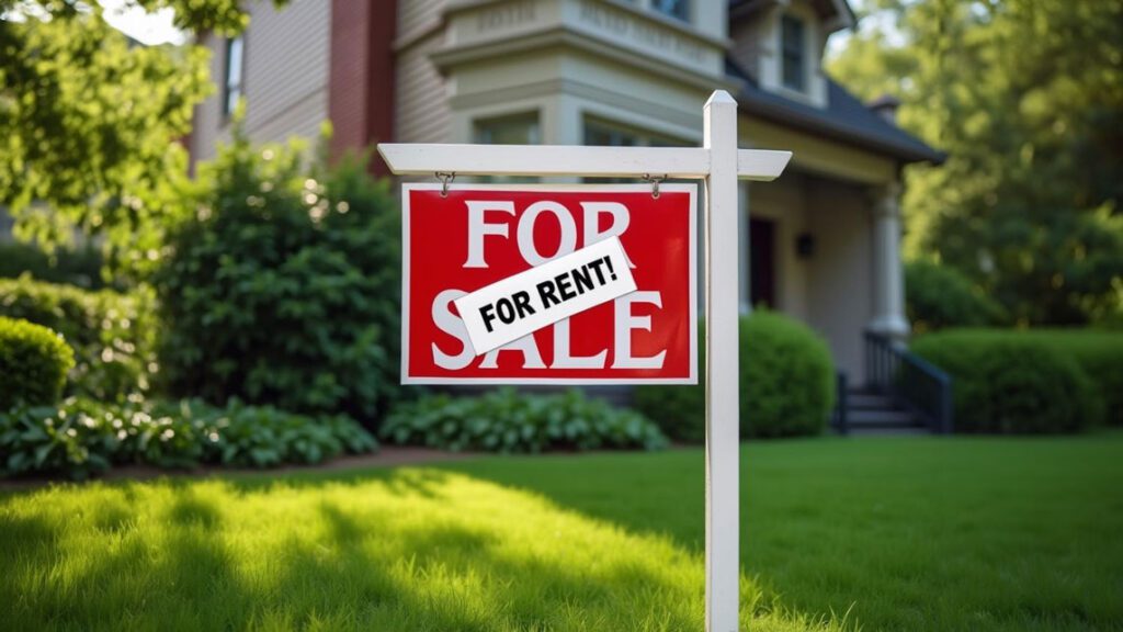 For rent over for sale sign